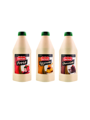 Sirope fresa / chocolate / caramelo